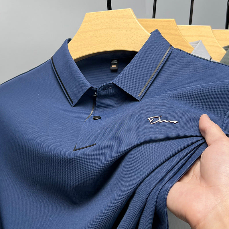 Charlie – Sommer-Polohemd mit kurzen Ärmeln aus Ice Silk