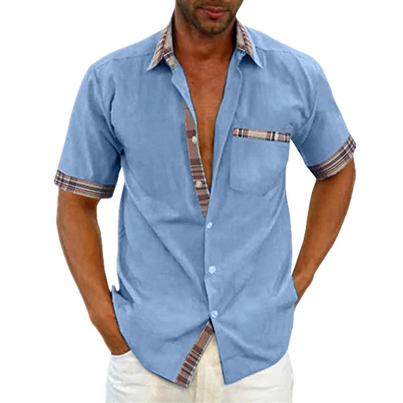 Herren Kurzarm Freizeithemd mit Karodetails – Modernes Sommerhemd, Stilvoll und Vielseitig für Alltag & Urlaub