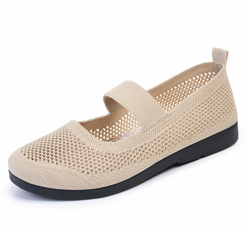 Brenda – Atmungsaktive fliegende Woven Damenschuhe mit weichem Boden
