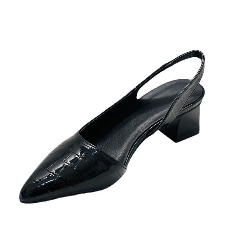 Deborah – Retro Plus Size Spitzenschuh mit mittelhohem Absatz und geschlossenem Zehenbereich