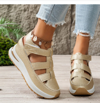 Heidi – Atmungsaktive Wedge-Schuhe mit offenem Zehenbereich