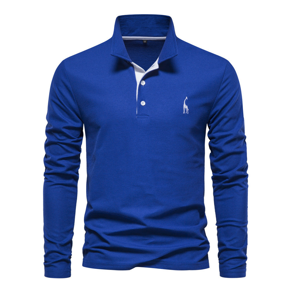 Herren Langarm Poloshirt Klassisch Modern Business & Freizeit