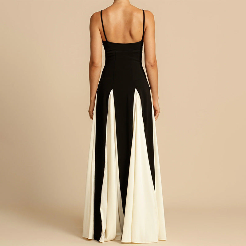 Victoria – Kleid mit Farbkontrast und Trägern