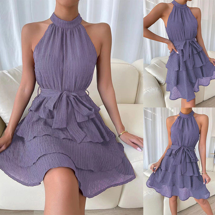 Anne – Ärmelloses Rüschenspielkleid mit Halterhals