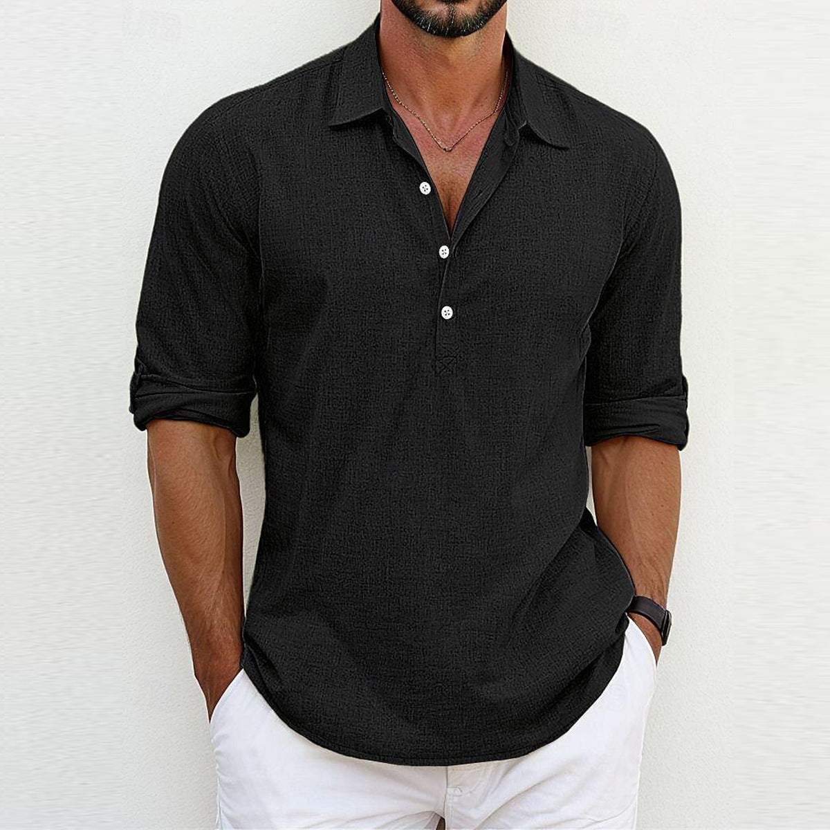 Rick – Freizeit Poloshirt mit Einfarbigem Kragen