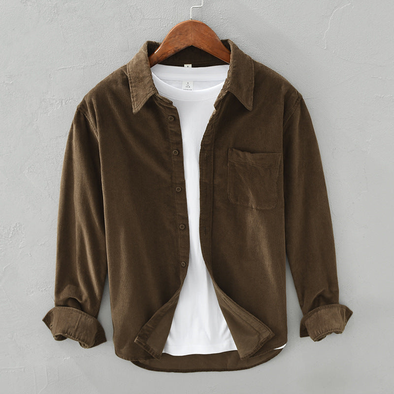 Herren Retro Freizeithemd im japanischen Stil – Lässig Modern für Alltag und Büro