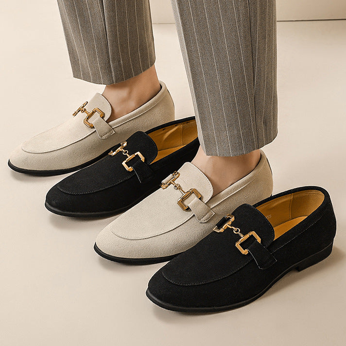 Herren Mokassin-Loafer mit Metallverzierung – Elegante Business- und Freizeit-Slipper