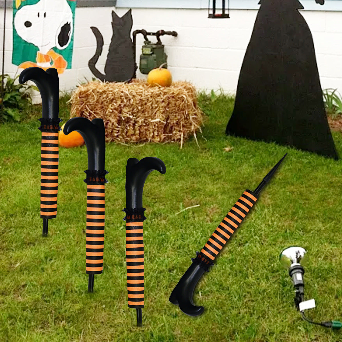 Halloween Dekoration Hexenbeine Gartenstecker für Gruselige Grabstein-Szene
