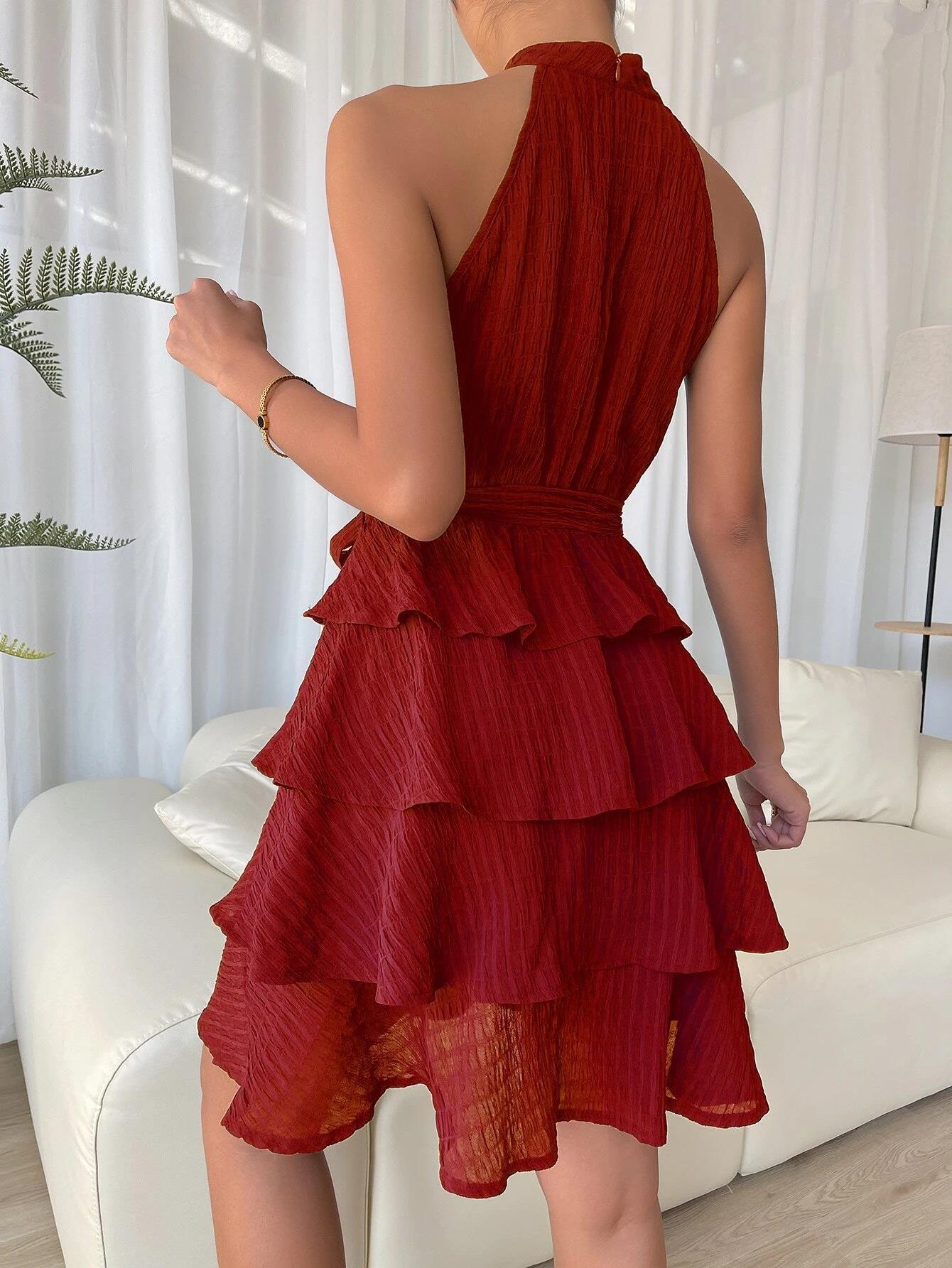 Anne – Ärmelloses Rüschenspielkleid mit Halterhals