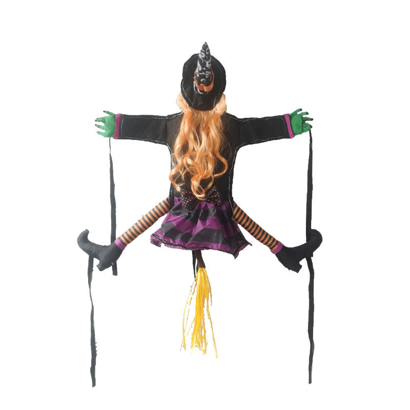 Halloween Deko Hexen-Anhänger mit Lichterkette für draußen – Perfekt für gruselige Partys und Gärten
