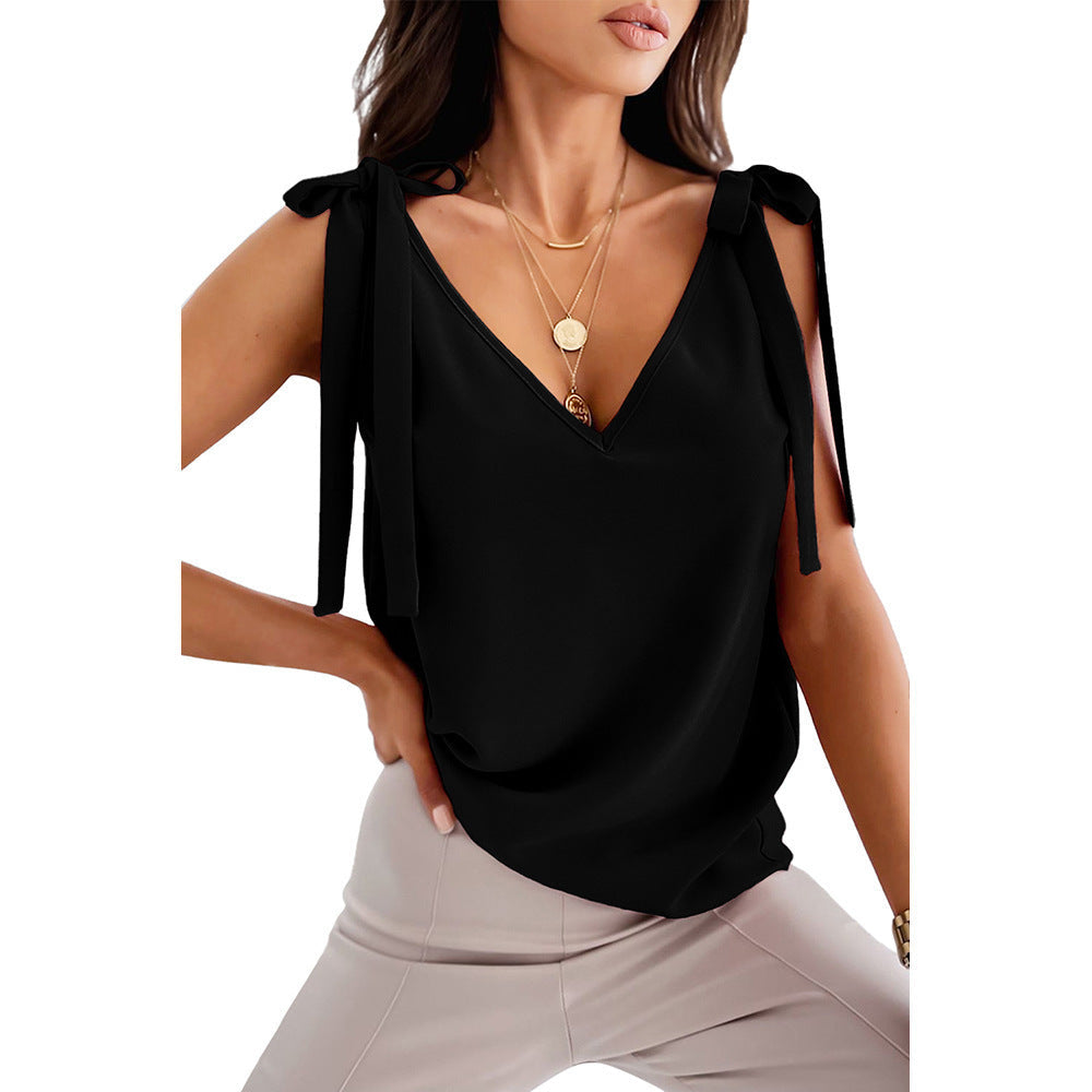 Tamara – Ärmelloses Damen-Top mit Schleifen-Detail