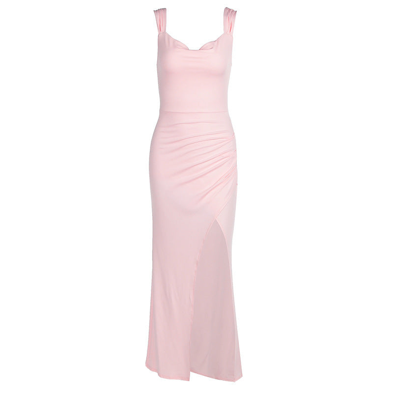 Shirley – Schmaler ärmelloses Kleid mit Rückenbindungsdesign