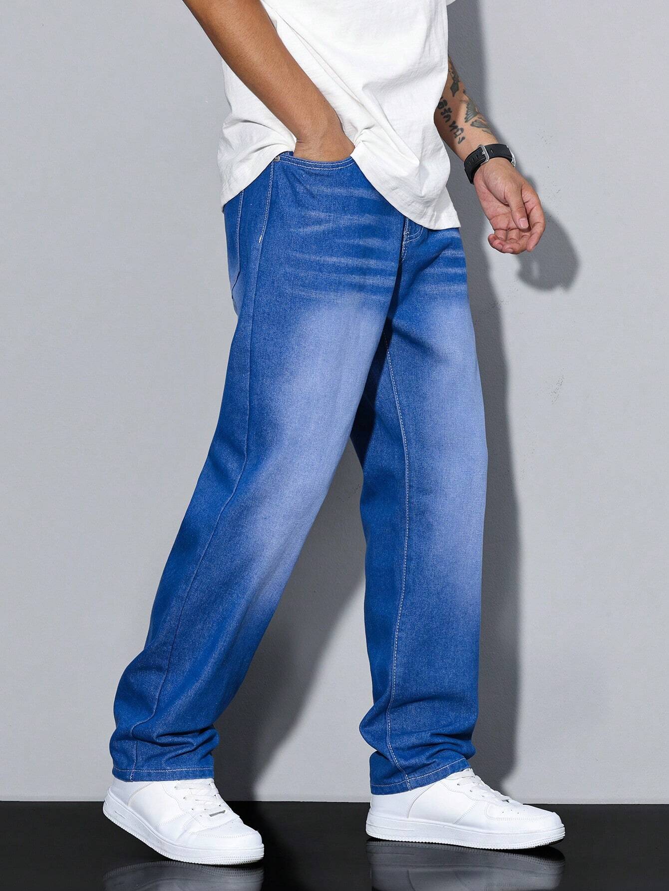 Herren Relaxed Fit Casual Jeans – Bequeme Freizeithose im geraden Schnitt für Alltag und Büro