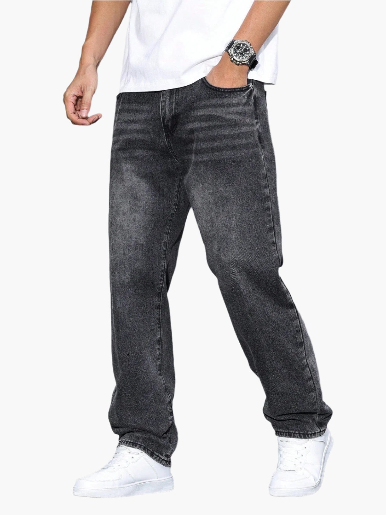 Herren Relaxed Fit Casual Jeans – Bequeme Freizeithose im geraden Schnitt für Alltag und Büro