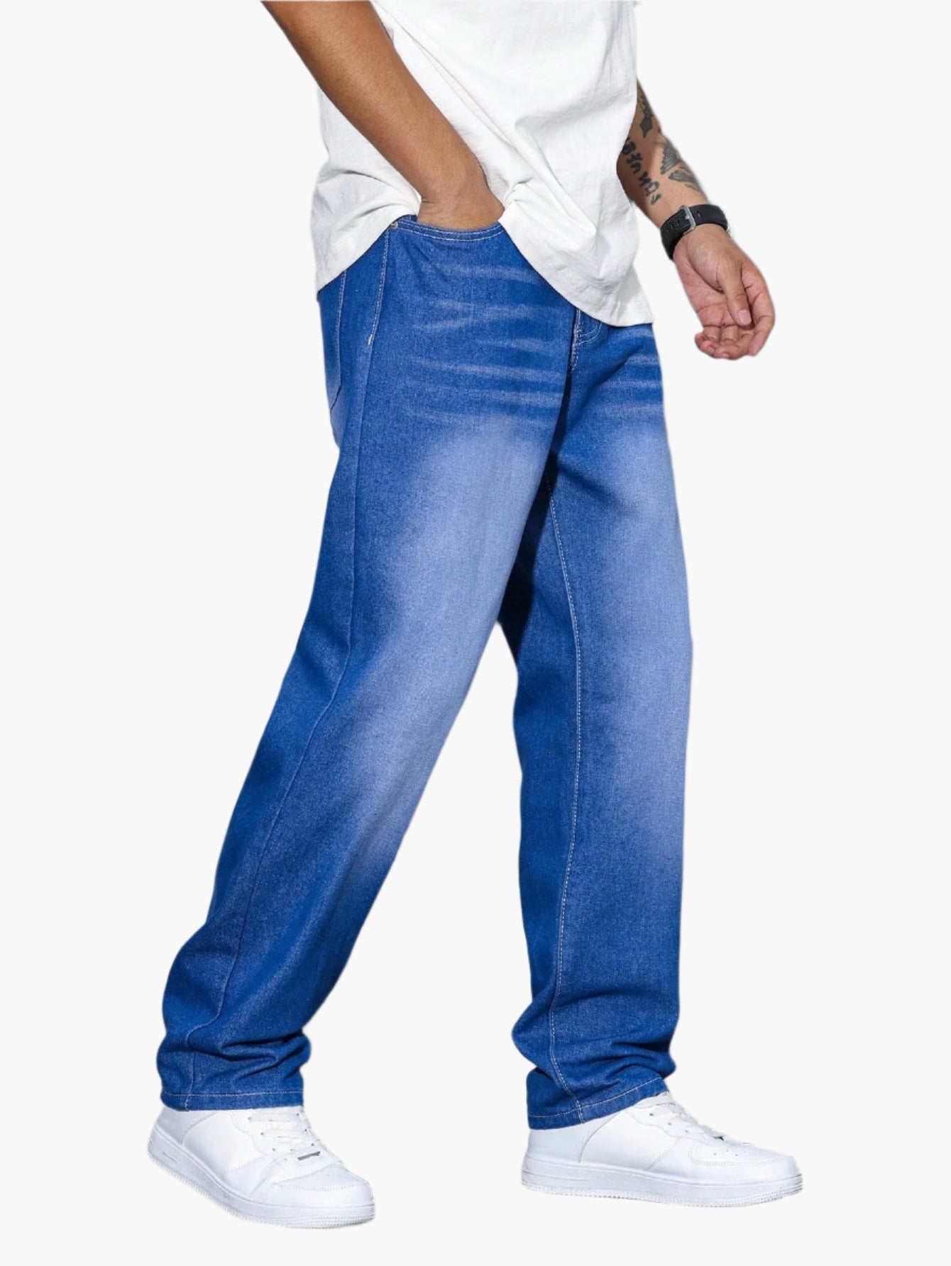 Herren Relaxed Fit Casual Jeans – Bequeme Freizeithose im geraden Schnitt für Alltag und Büro