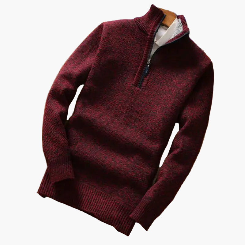 Herren Pullover mit Reißverschluss – Strick-Design – Moderner Freizeit-Look