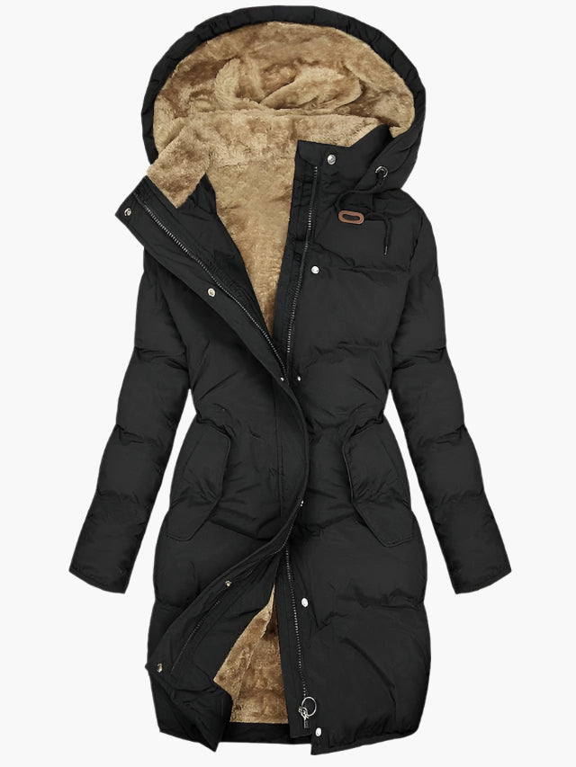 Damen Winter Steppmantel mit Kapuze – Warmer Outdoor Parka für Alltag und Freizeit