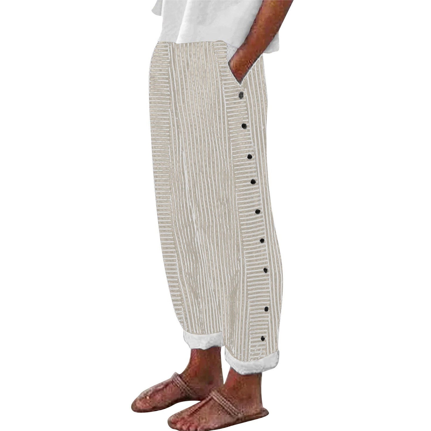 Francesca – Gestreifte Freizeithose für Damen