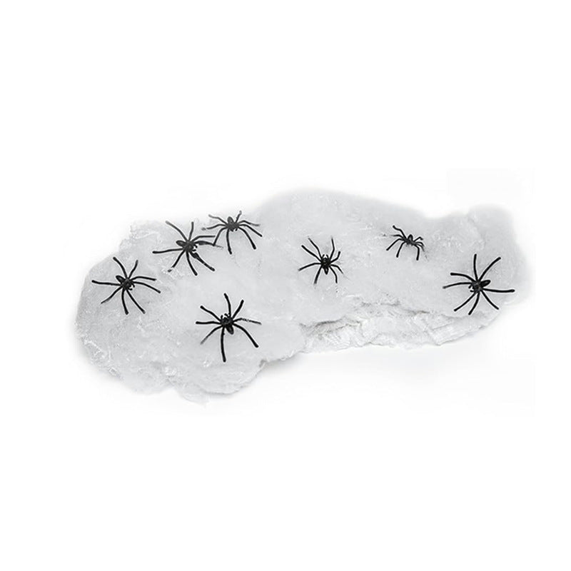 Halloween Spinnennetz Dekoration mit Kunststoffspinnen – Perfekte Gruseldeko für Haus & Garten