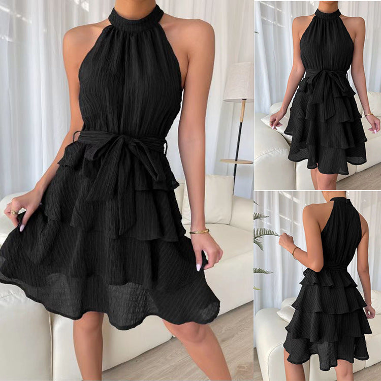 Anne – Ärmelloses Rüschenspielkleid mit Halterhals
