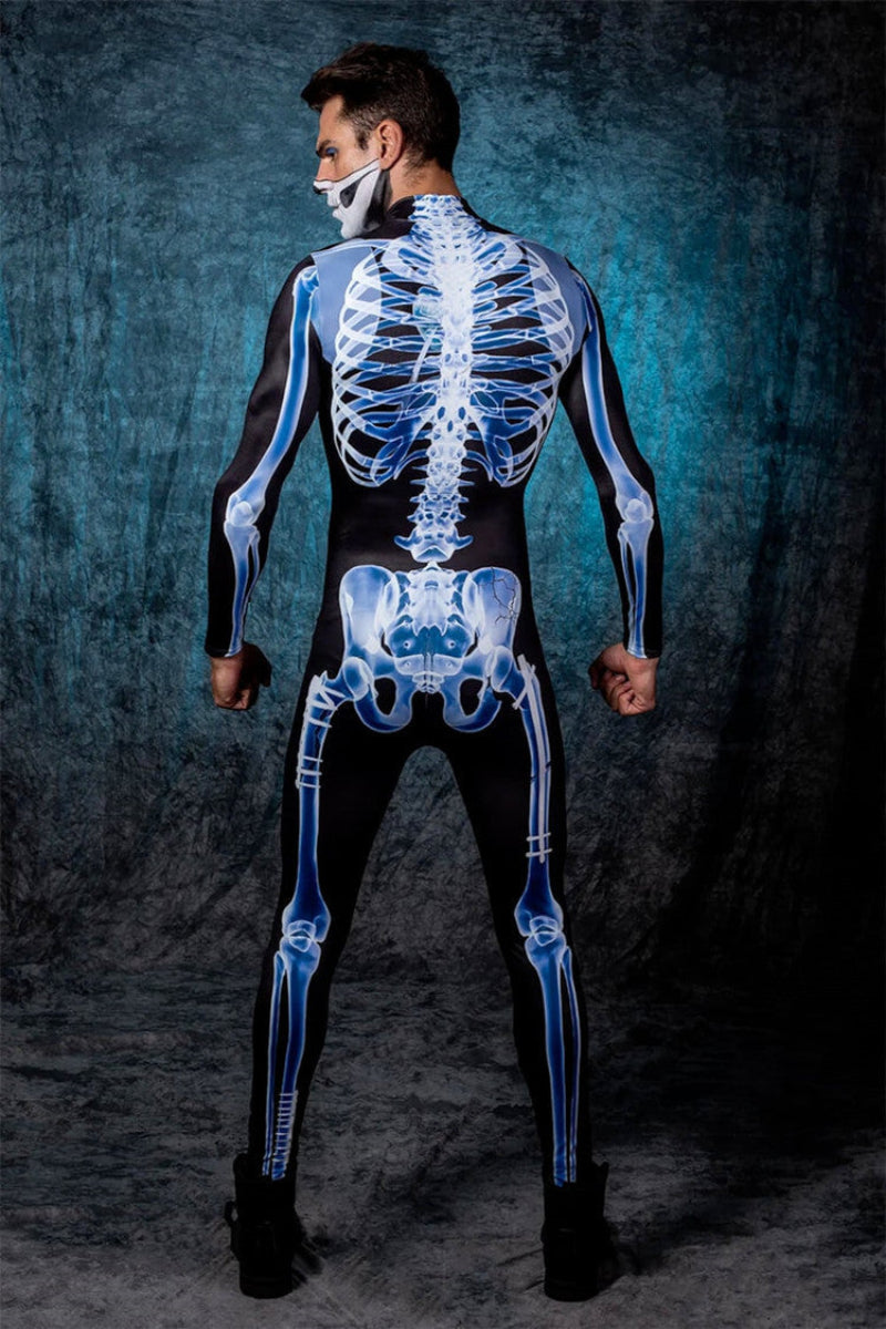 Halloween Ganzkörperkostüm Skelett X-Ray für Damen und Herren – Perfektes Kostüm für Halloween-Partys