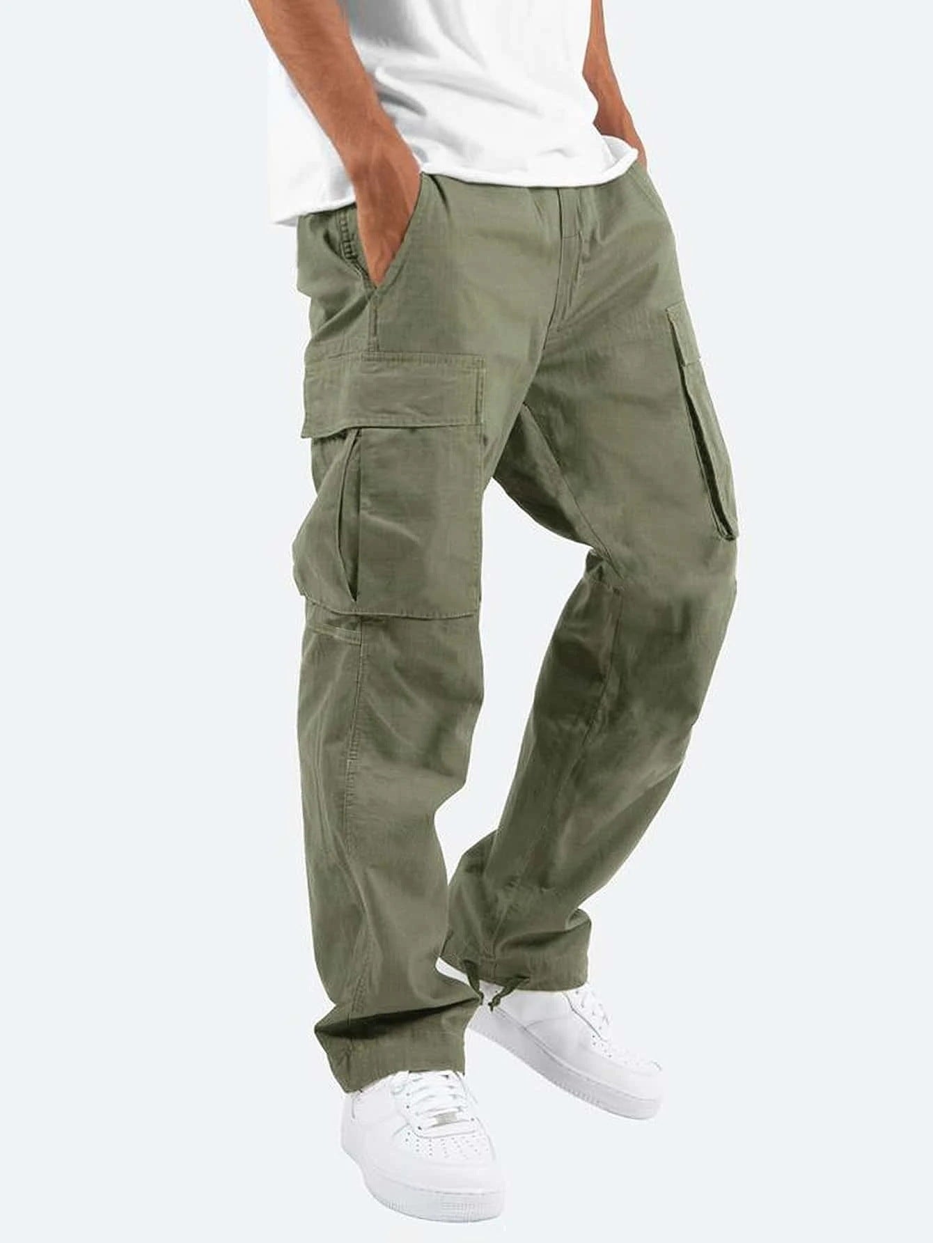 Herren Cargo-Hose im Streetwear-Stil – Bequeme Freizeithose mit geradem Schnitt und großen Taschen