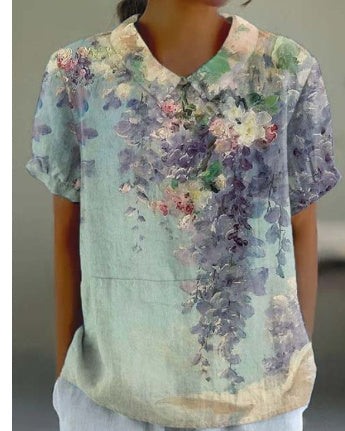 Ann – Lässiges Damen Kurzarmshirt mit Reverskragen