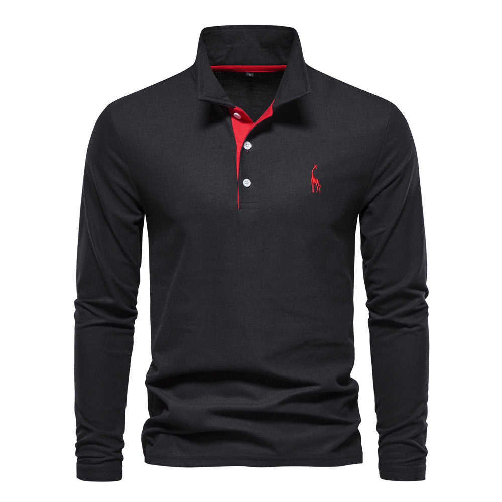 Herren Langarm Poloshirt Klassisch Modern Business & Freizeit