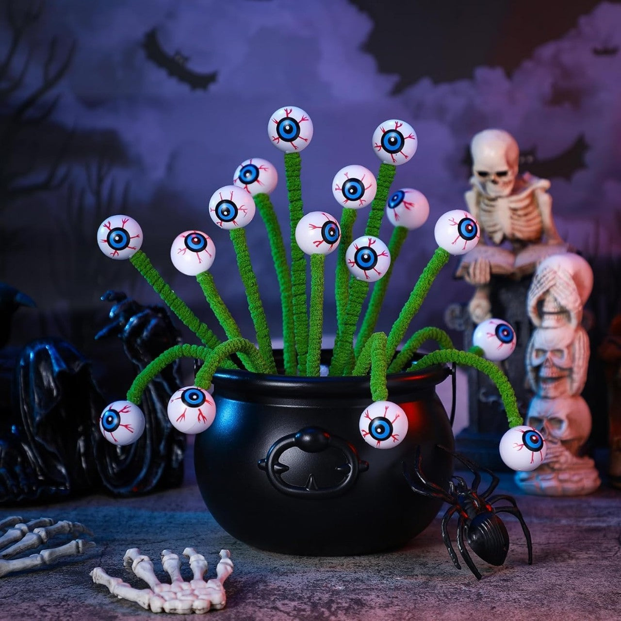 Halloween Deko Pflanze mit Augen – Gruselige Deko für Party & Zuhause