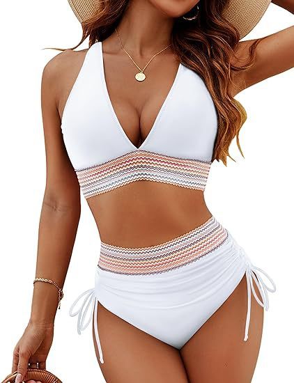 Catherine – Hoch geschnittener Damen-Bikini mit Spalt-Design