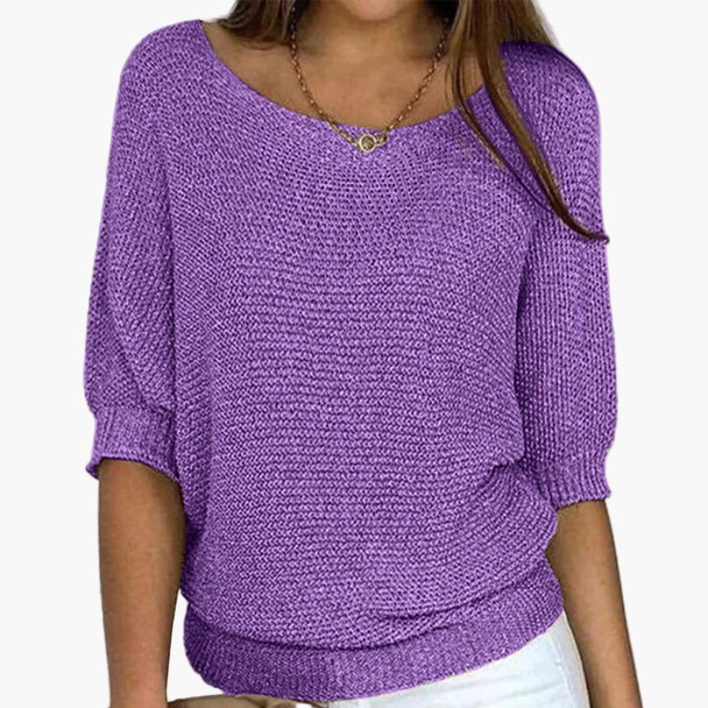Damen Strickpullover Locker Freizeit Elegant – Perfekt für Alltag und Büro