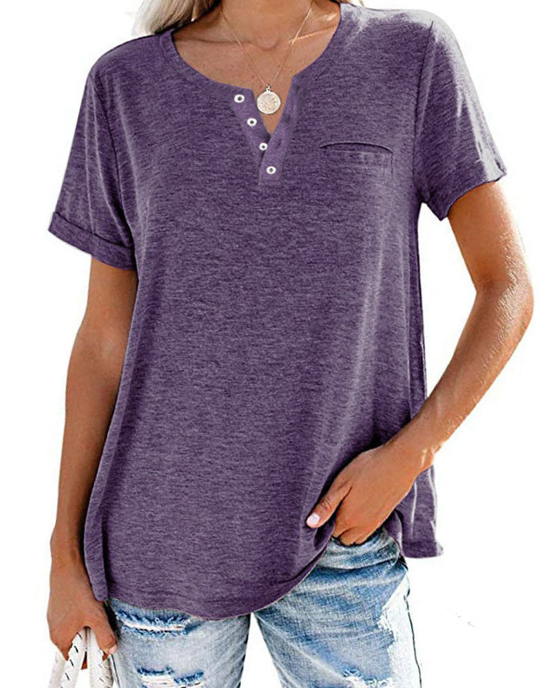 Dawn – Lockeres Damen T-Shirt mit V-Ausschnitt