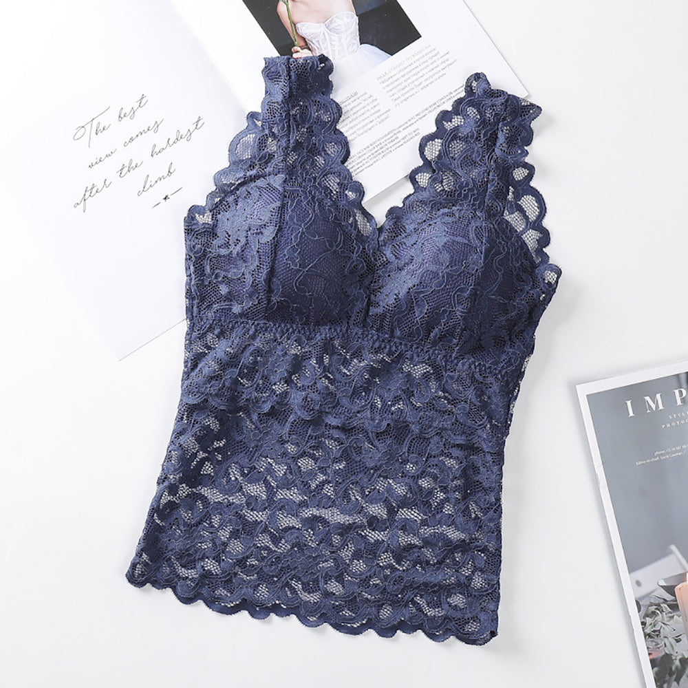 Carol – Damen Tube Top mit Spitze und Brustpolster