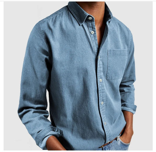 Herren Freizeit Hemd Regular Fit – Langarm, Stylischer Cardigan Look für Alltag und Büro