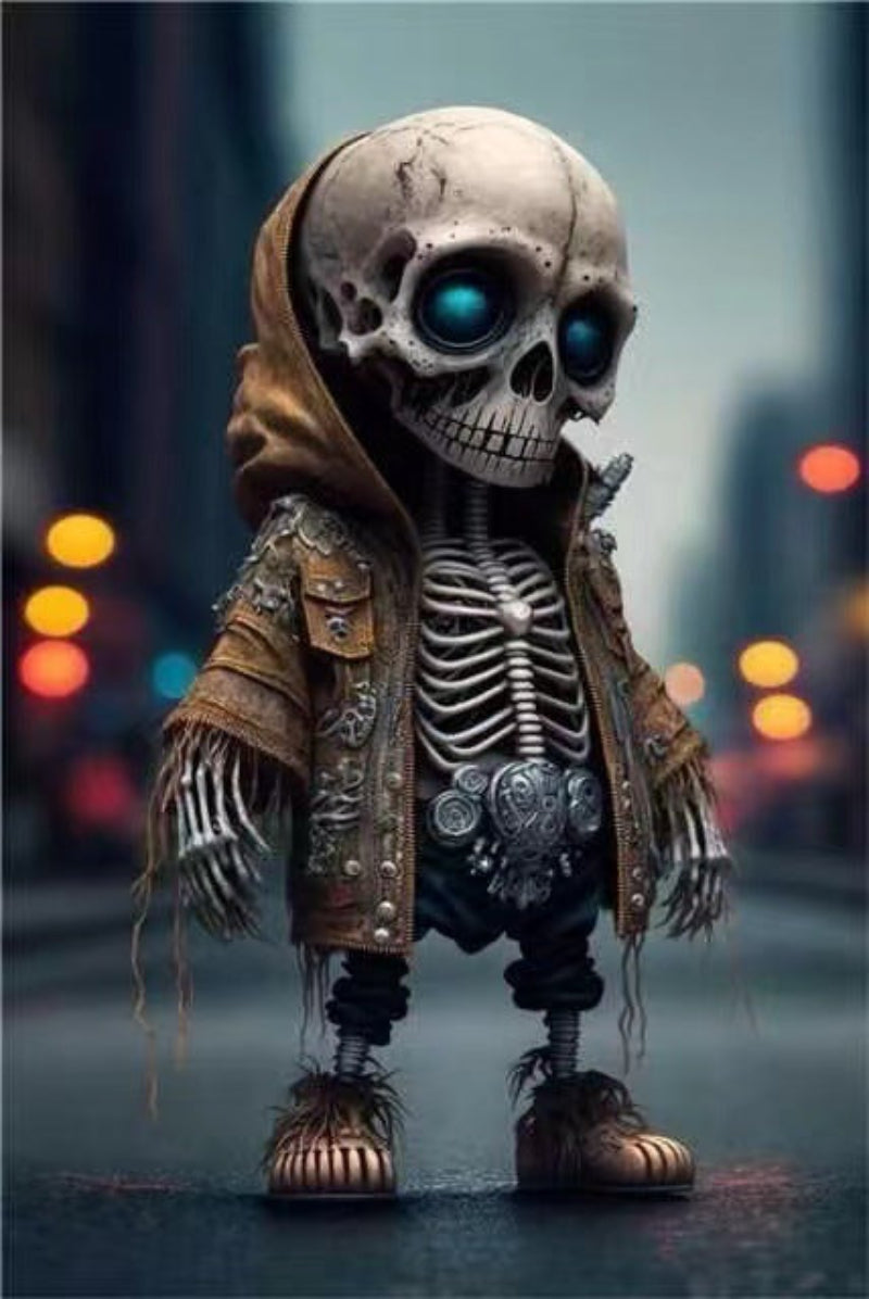 Halloween Skelettpuppe Figur – Coole Deko für Party, Zuhause & Schreibtisch – Unisex Sammlerfigur