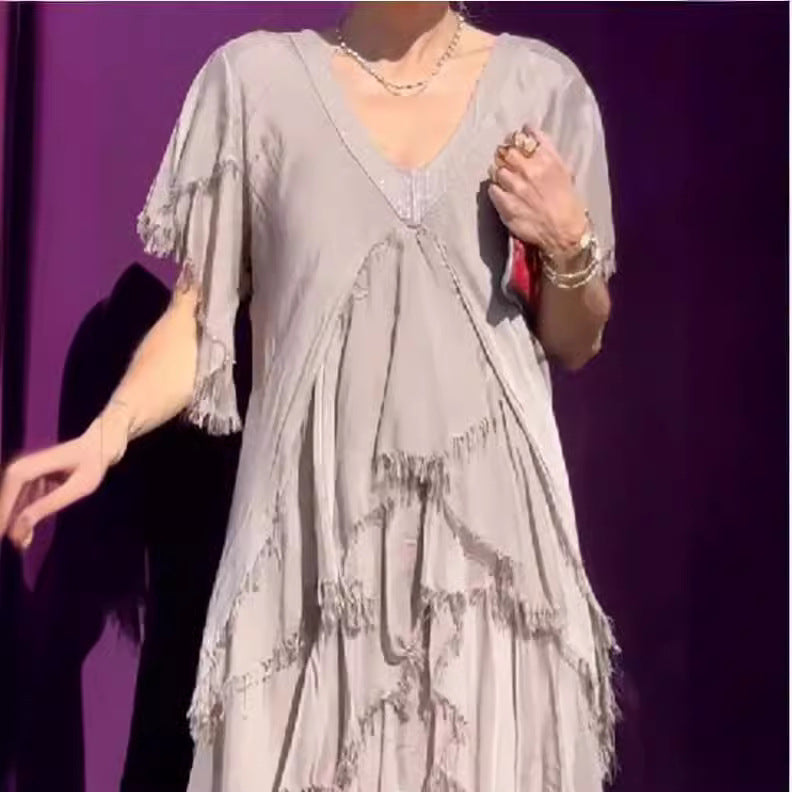 Lisa – Slim Fit Pullover Kleid in einfarbiger Ausführung