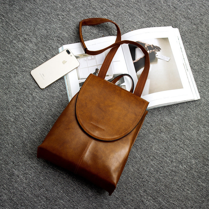 Jasmine – Vegane Leder Damen Tasche mit weicher Oberfläche und retro Backpack-Stil
