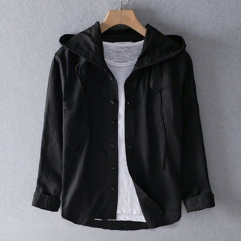 Sommerbluse Damen – Leichte bluse mit Kapuze im Hemdblusen-Stil