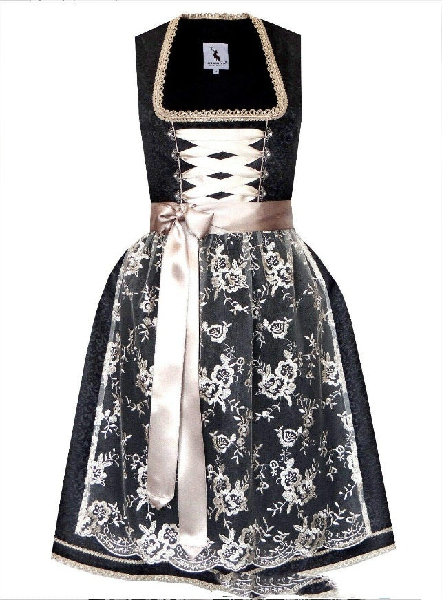 Damen Trachtenkleid Dirndl im Retro-Stil – Oktoberfest Outfit für Volksfeste und besondere Anlässe