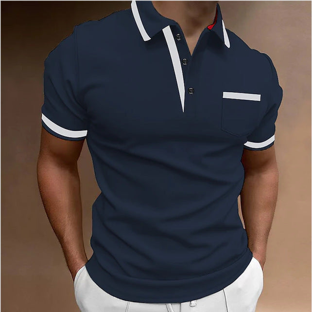 Herren Slim Fit Polohemd – Elegantes Freizeitshirt mit Kragen und Brusttasche, Kurzarm