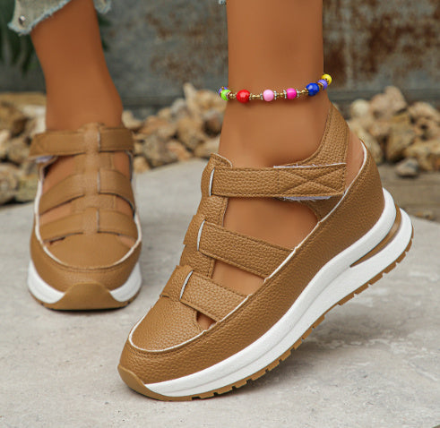 Heidi – Atmungsaktive Wedge-Schuhe mit offenem Zehenbereich