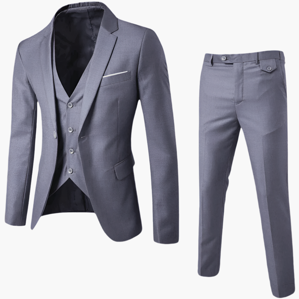 Herren Business 3-teilig Anzug – Eleganter Dreiteiler für Hochzeit & Büro