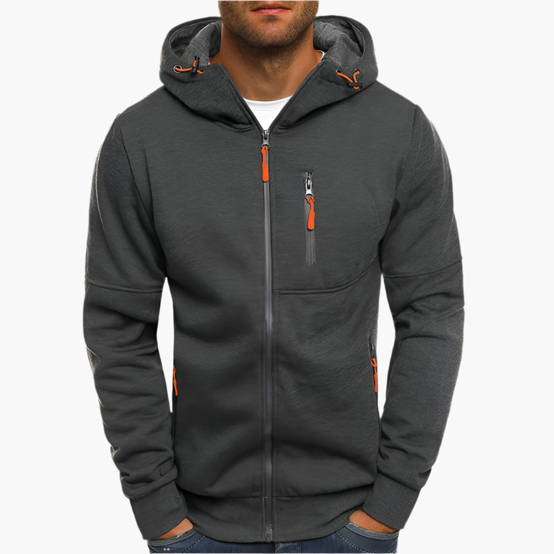 Herren Kapuzenjacke Freizeit-Sport Drax Hoodie – Komfortabler Zip-Up mit Taschen