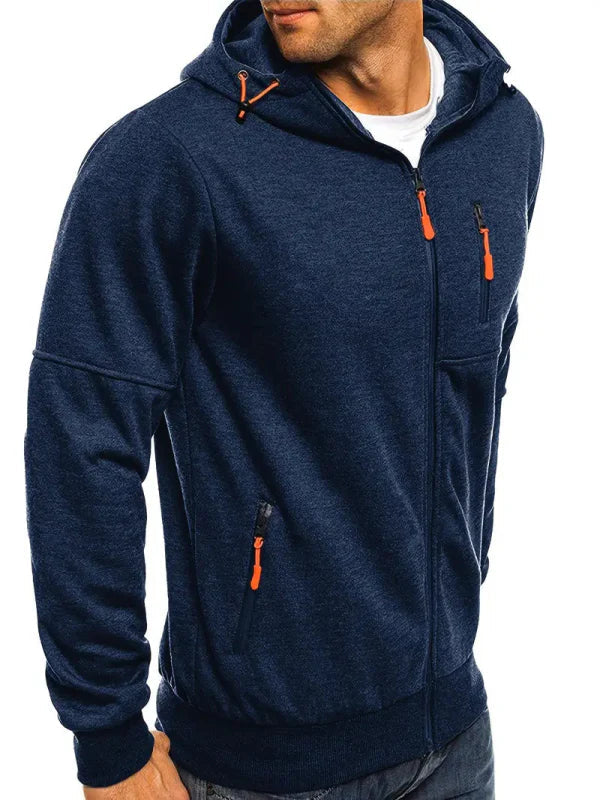 Herren Kapuzenjacke Freizeit-Sport Drax Hoodie – Komfortabler Zip-Up mit Taschen