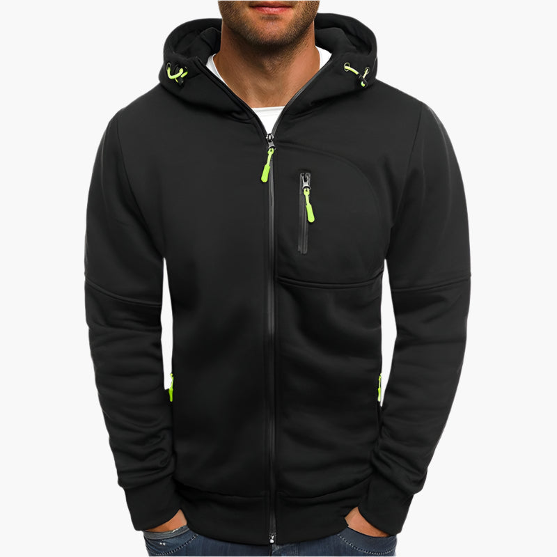 Herren Kapuzenjacke Freizeit-Sport Drax Hoodie – Komfortabler Zip-Up mit Taschen