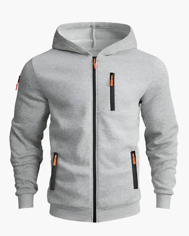 Herren Kapuzenjacke Freizeit-Sport Drax Hoodie – Komfortabler Zip-Up mit Taschen