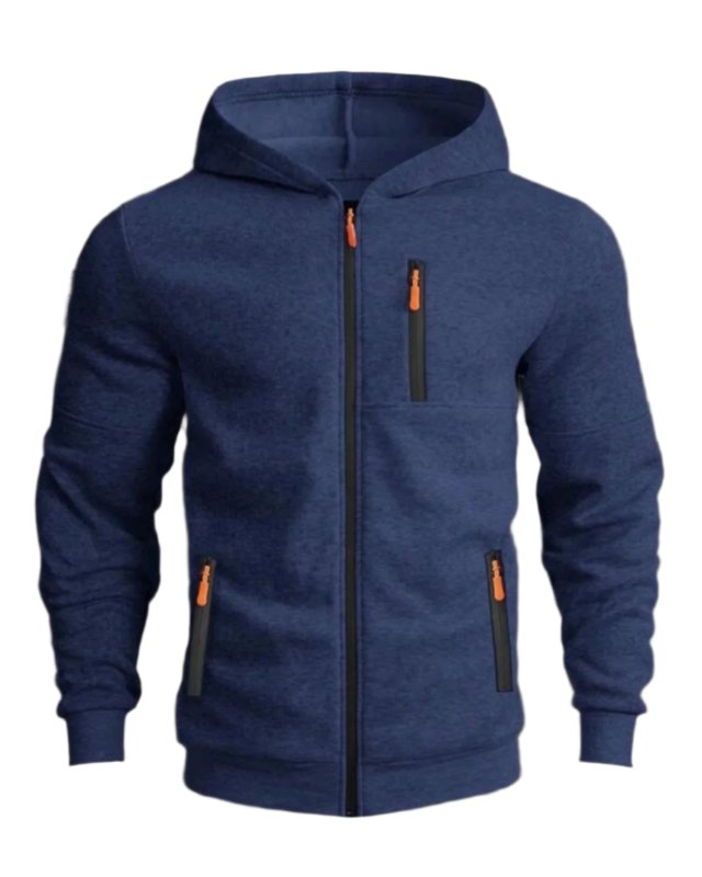 Herren Kapuzenjacke Freizeit-Sport Drax Hoodie – Komfortabler Zip-Up mit Taschen