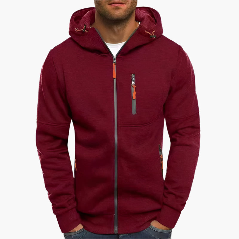 Herren Kapuzenjacke Freizeit-Sport Drax Hoodie – Komfortabler Zip-Up mit Taschen