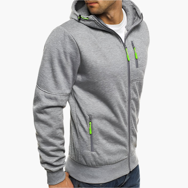 Herren Kapuzenjacke Freizeit-Sport Drax Hoodie – Komfortabler Zip-Up mit Taschen