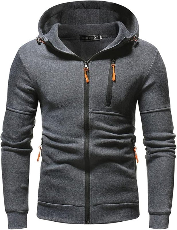 Herren Kapuzenjacke Freizeit-Sport Drax Hoodie – Komfortabler Zip-Up mit Taschen